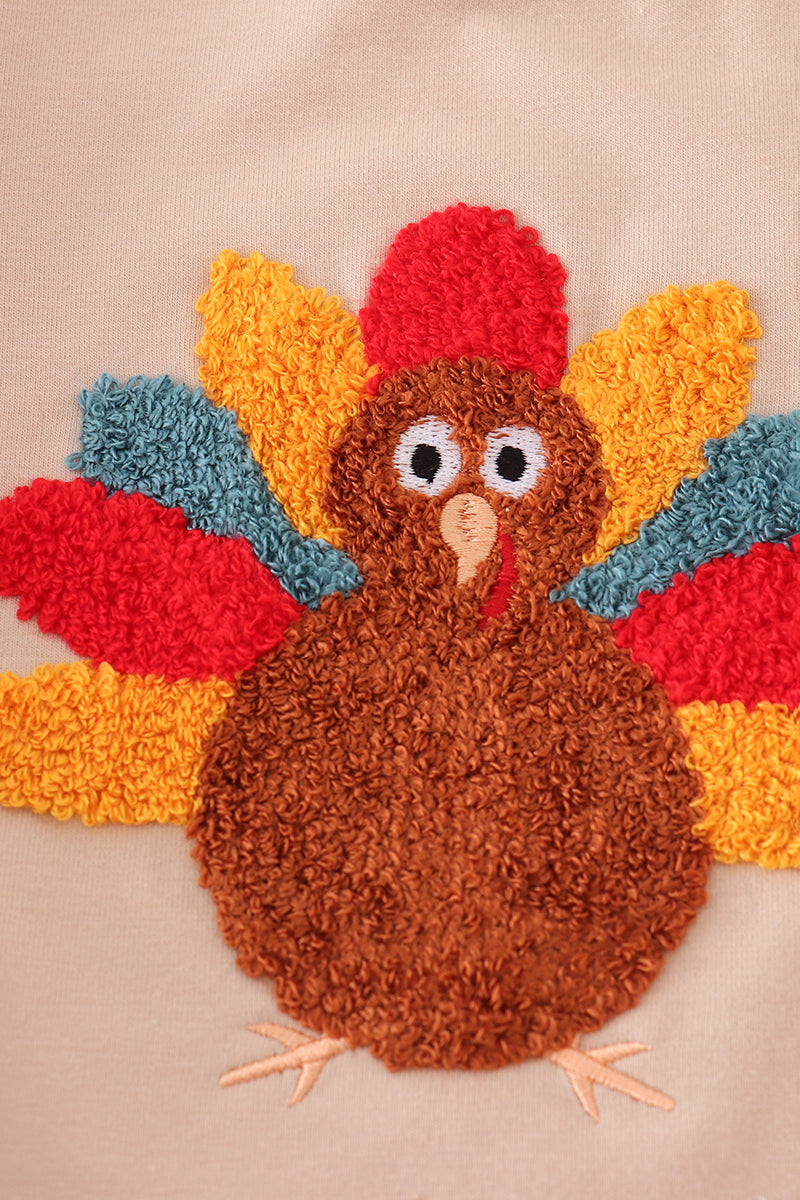 Beige Turkey Sweatshirt Bubble