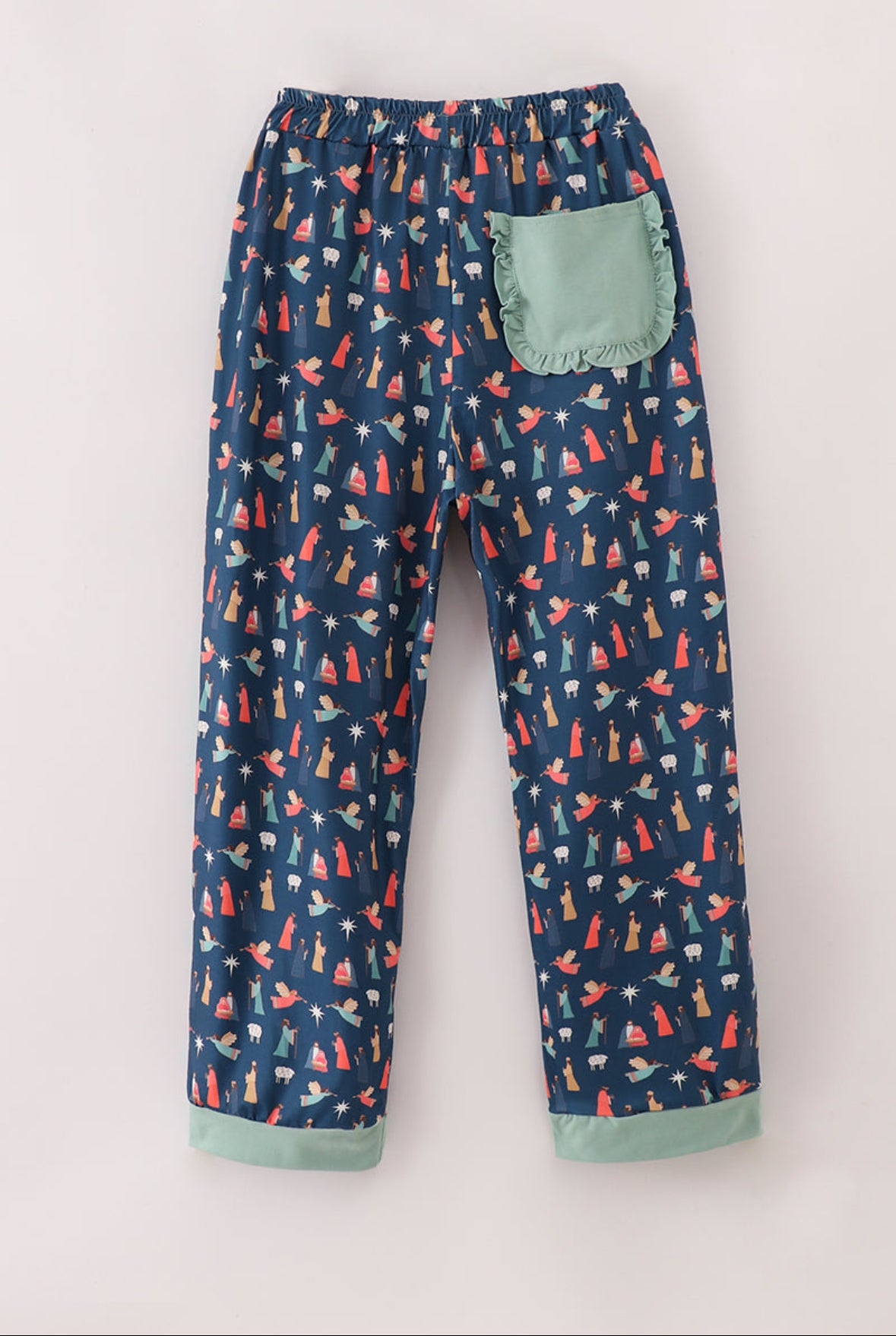 Navy Nativity Adult Pajama Pants