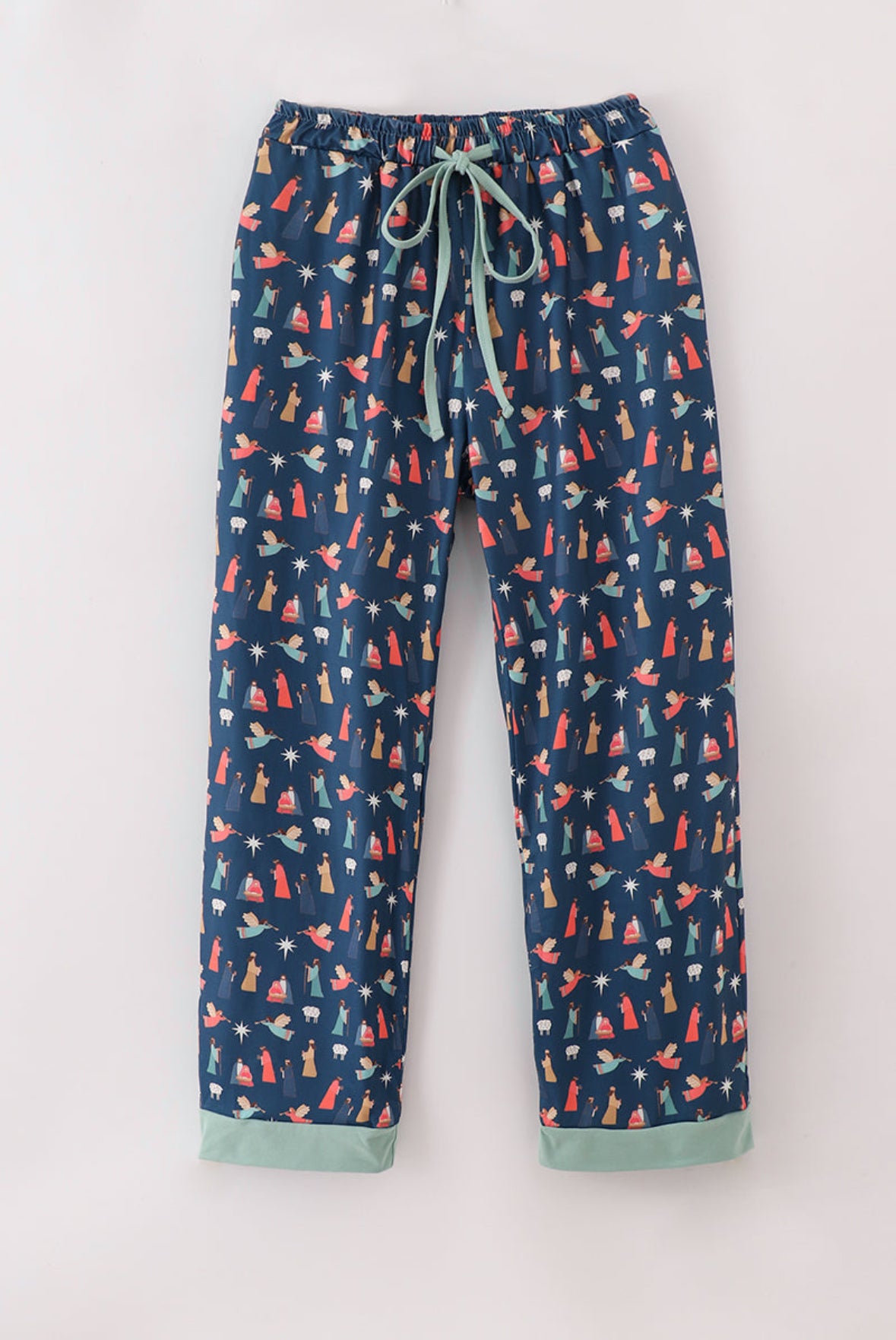 Navy Nativity Adult Pajama Pants