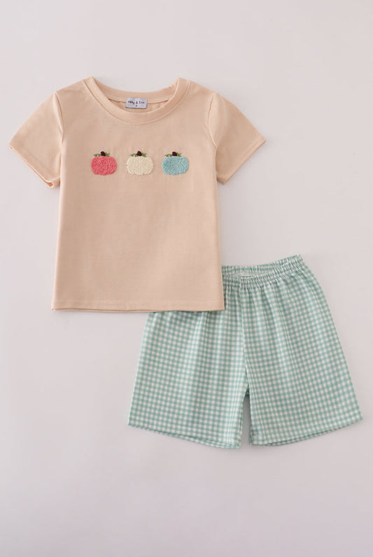 Autumn Pumpkin Gent Shorts Set