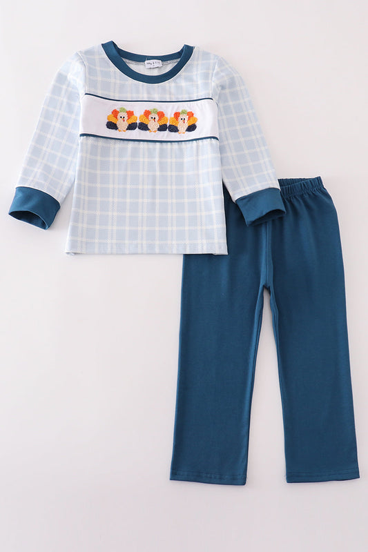 Blue Turkey Pants Set